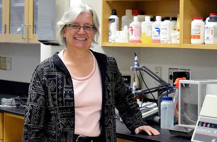 Faculty Holly L Boettger Tong in lab